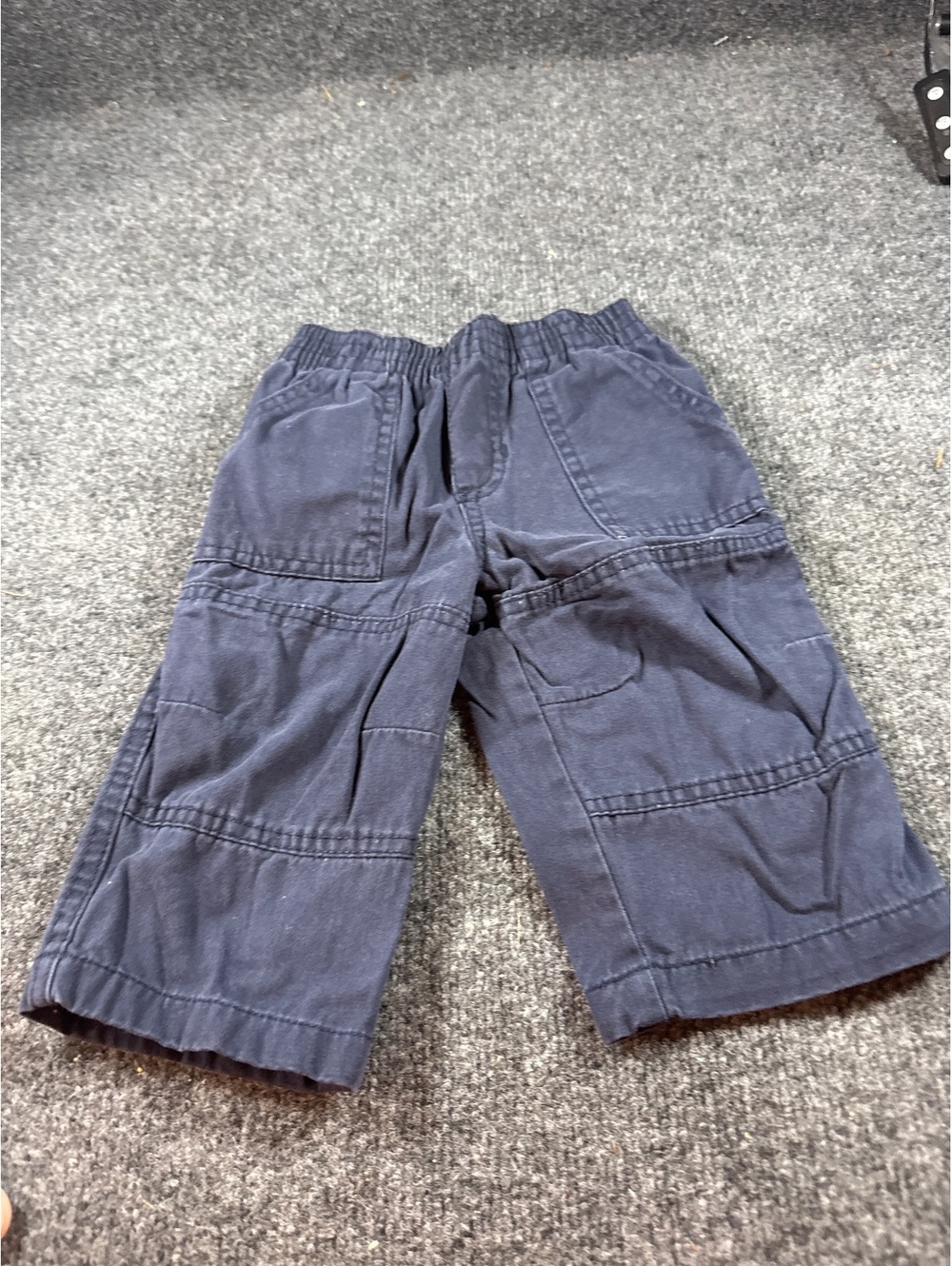 Faded Glory Baby 6-12M Navy Blue Pull On Pants Elastic Waist Cotton
